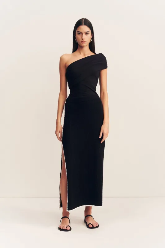 LENA SIDE SPLIT MAXI SKIRT - BLACK sold by Shona Joy