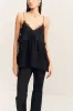 EMORY LACE RUFFLE CAMI - BLACK sold by Shona Joy