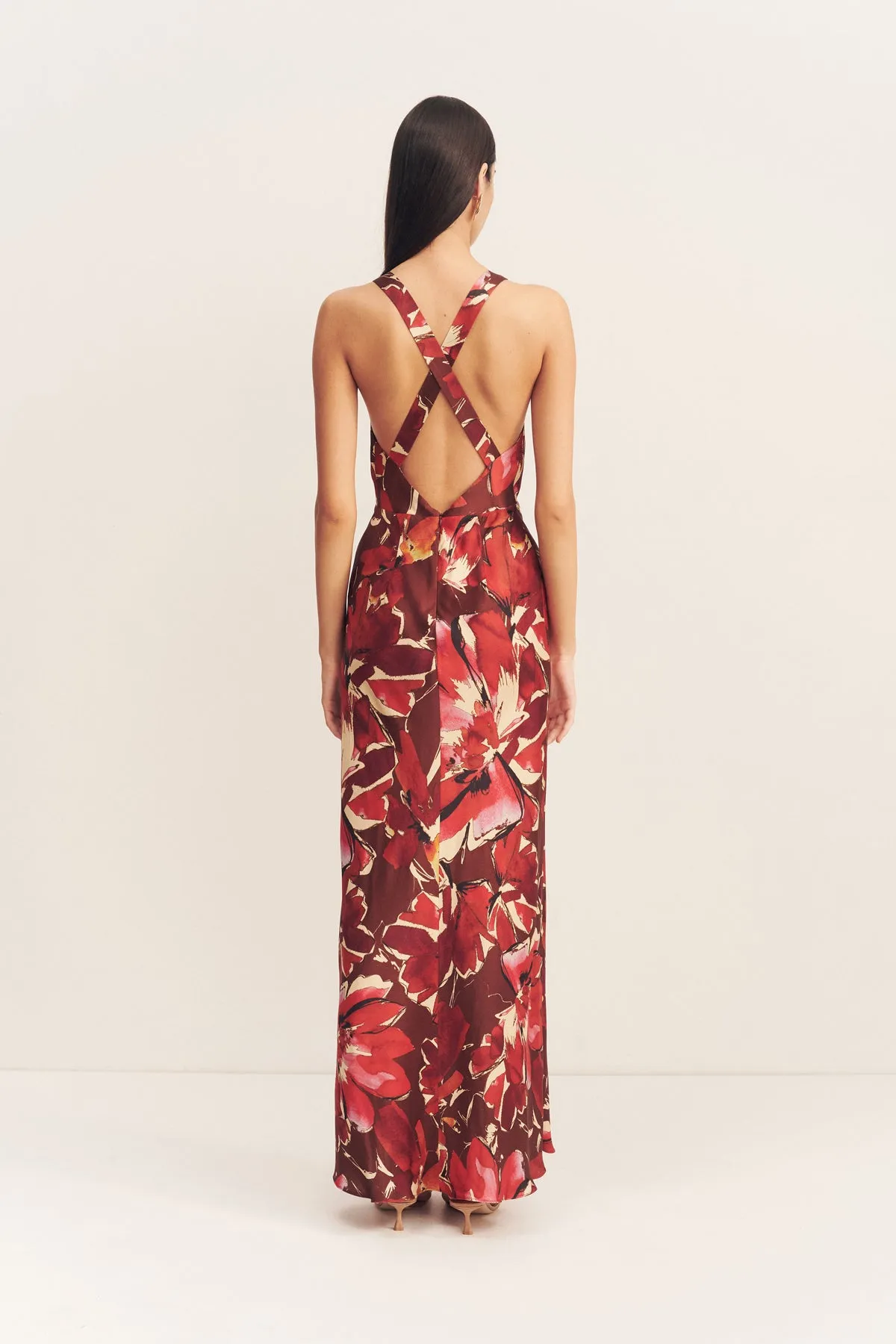 NOLITA PLUNGED CROSS BACK MAXI DRESS sold by Shona Joy product image thumbnail 5