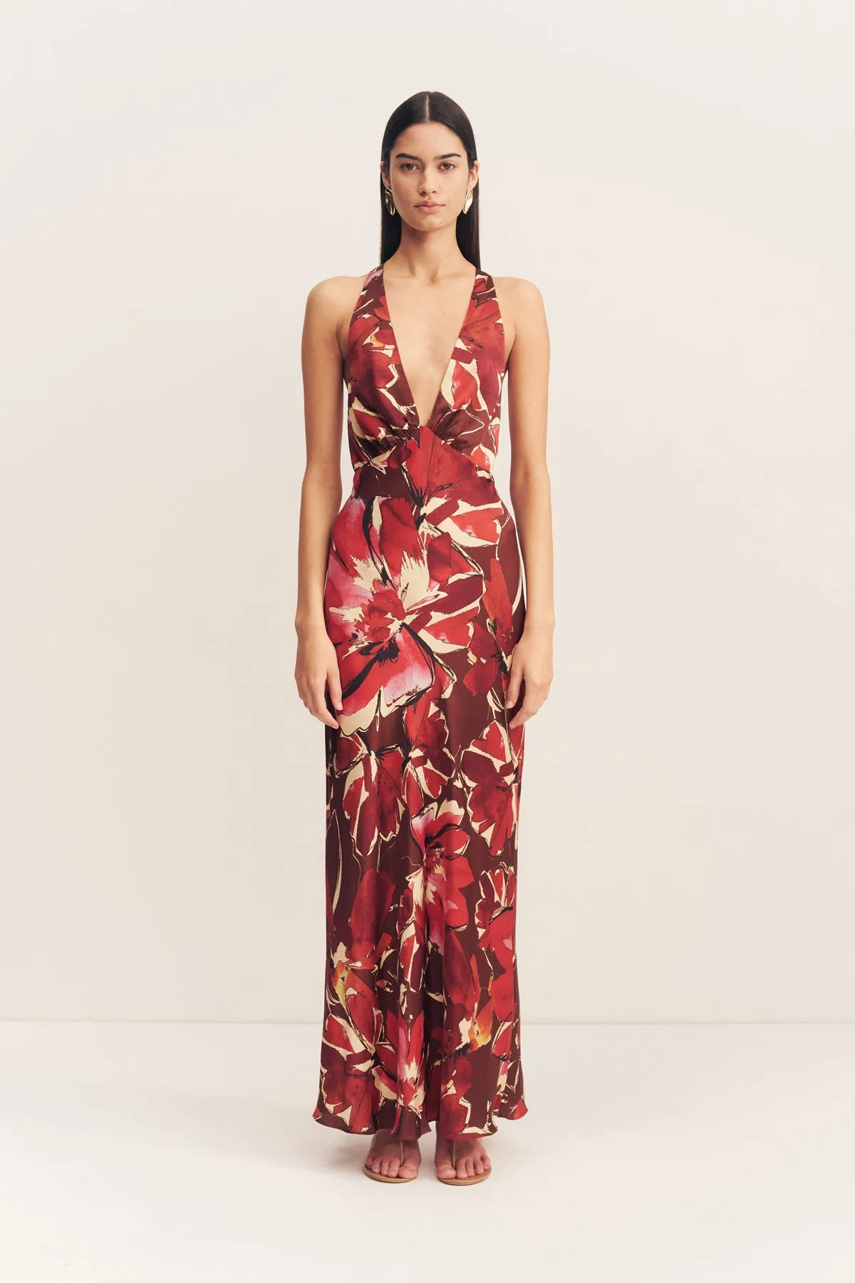 NOLITA PLUNGED CROSS BACK MAXI DRESS sold by Shona Joy