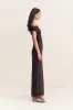 MIRA OFF SHOULDER MAXI DRESS - GANACHE sold by Shona Joy