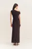 MIRA OFF SHOULDER MAXI DRESS - GANACHE sold by Shona Joy