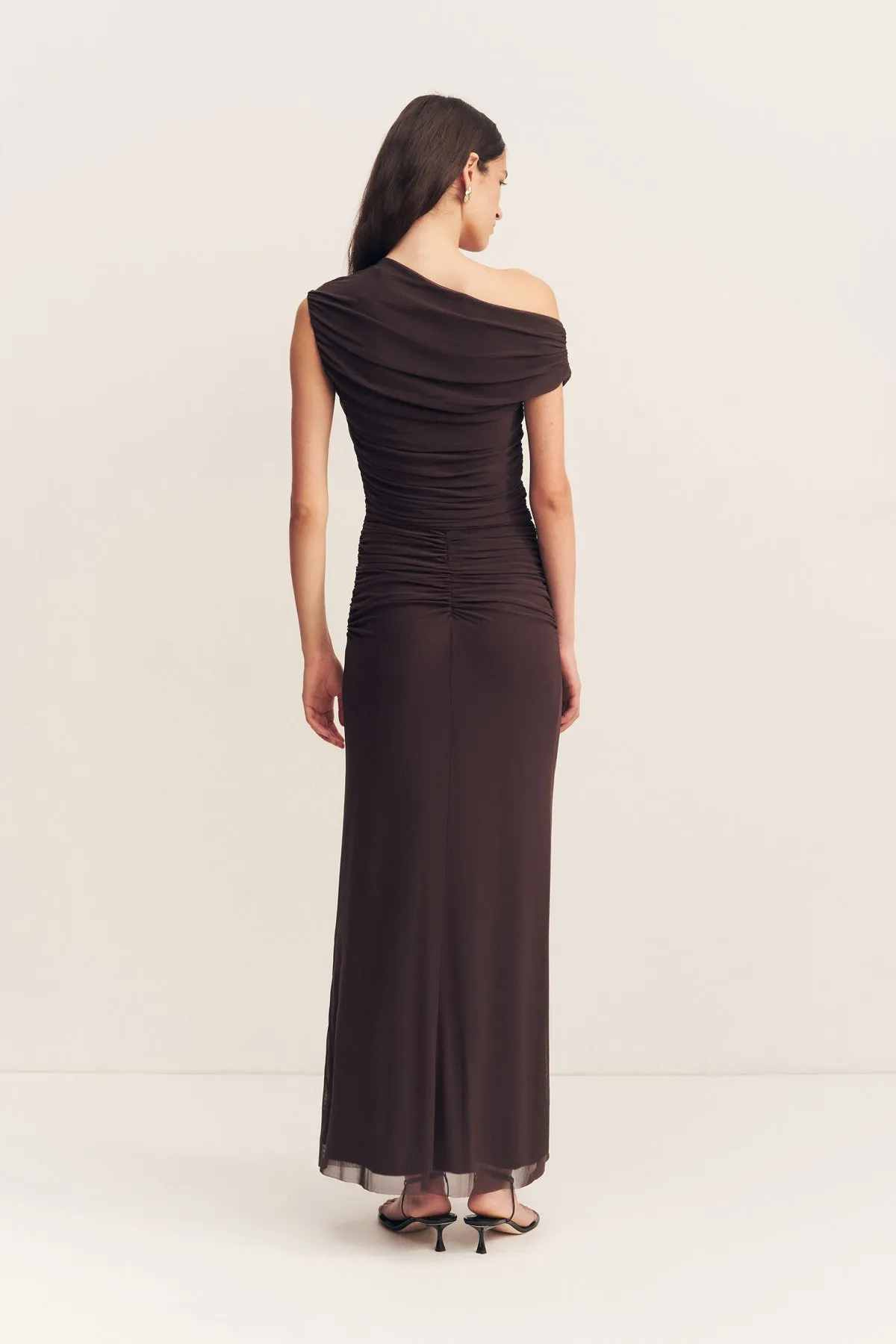 MIRA OFF SHOULDER MAXI DRESS - GANACHE sold by Shona Joy product image thumbnail 5