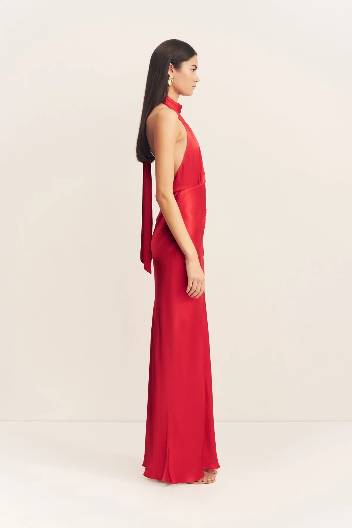 TATUM HALTER NECK MAXI DRESS - GRENADINE sold by Shona Joy product image thumbnail 3