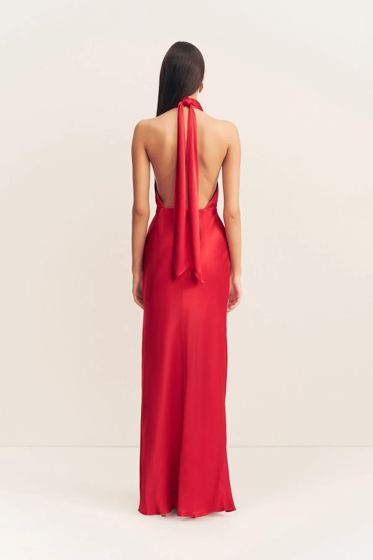 TATUM HALTER NECK MAXI DRESS - GRENADINE sold by Shona Joy product image thumbnail 4