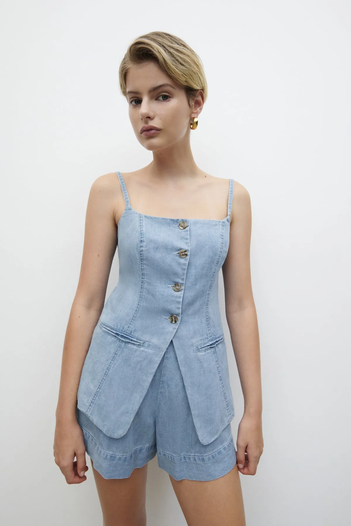 ELLSWORTH SHORT - BLEACHED BLUE sold by Shona Joy product image thumbnail 5