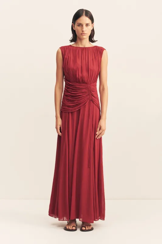 ROWE HIGH NECK MAXI DRESS - SANGRIA sold by Shona Joy
