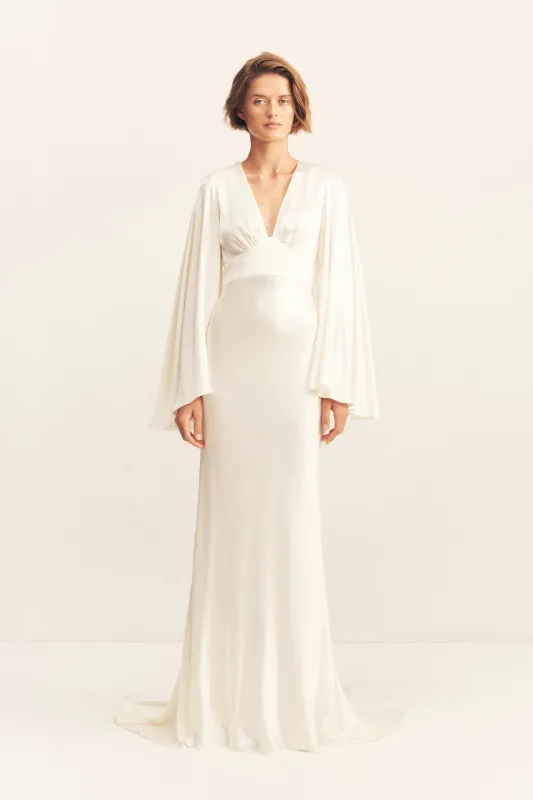 LA LUNE BACKLESS GOWN - WHITE sold by Shona Joy