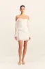 LIRA LONG SLEEVE RUFFLE MINI DRESS - IVORY sold by Shona Joy