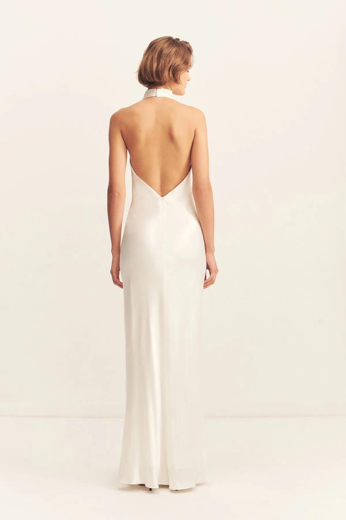 LA LUNE HIGH COWL OPEN BACK MAXI DRESS - WHITE sold by Shona Joy product image thumbnail 5