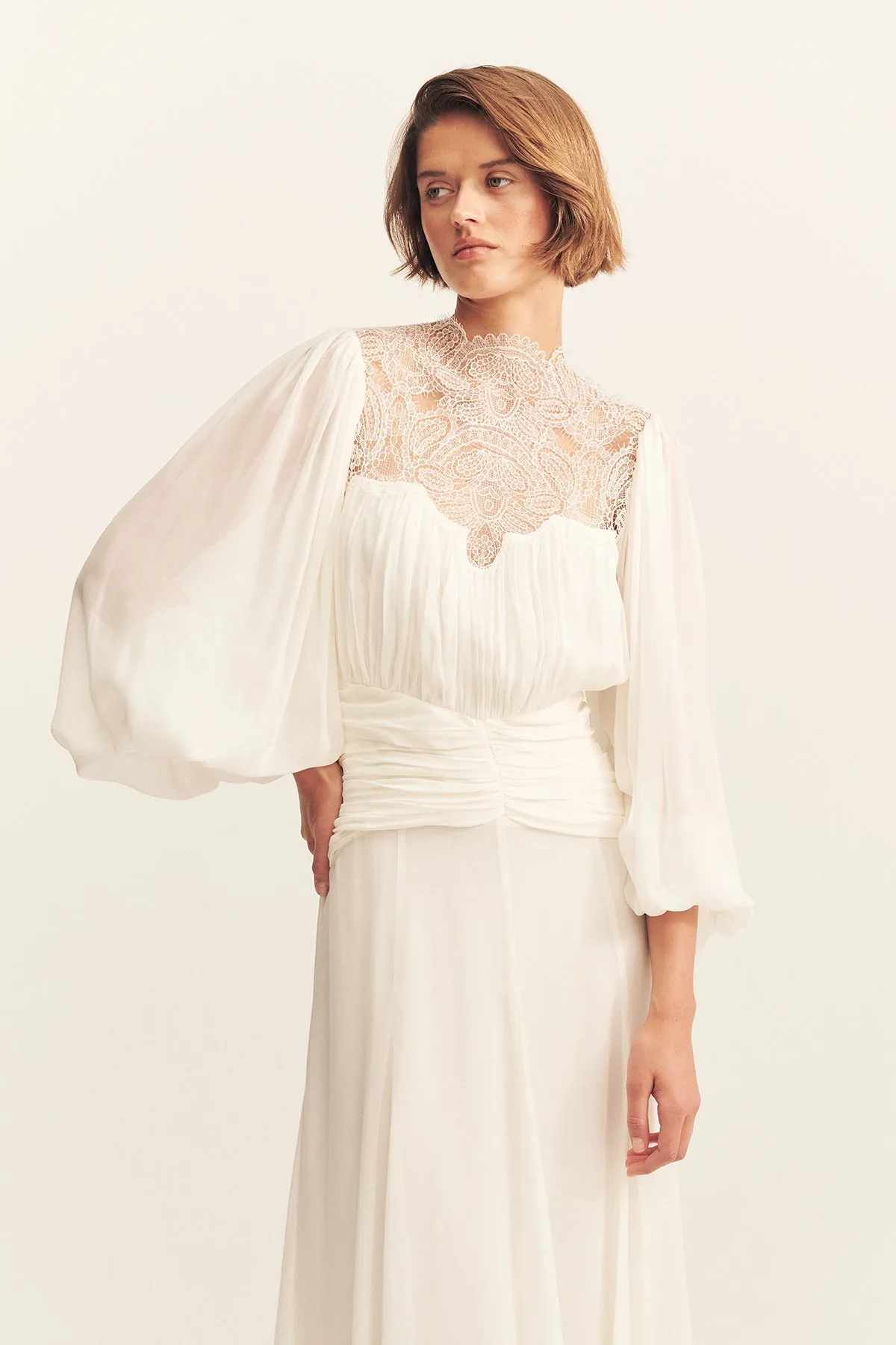 EMORY LACE LONG SLEEVE MAXI DRESS - IVORY sold by Shona Joy product image thumbnail 2