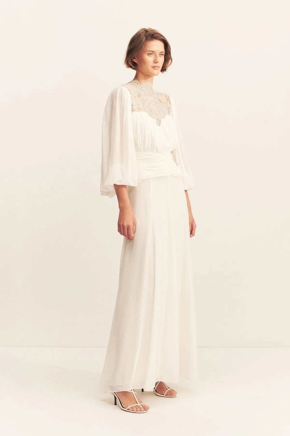 EMORY LACE LONG SLEEVE MAXI DRESS - IVORY sold by Shona Joy product image thumbnail 3