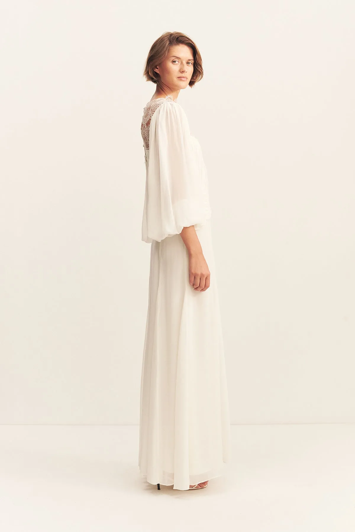 EMORY LACE LONG SLEEVE MAXI DRESS - IVORY sold by Shona Joy product image thumbnail 4