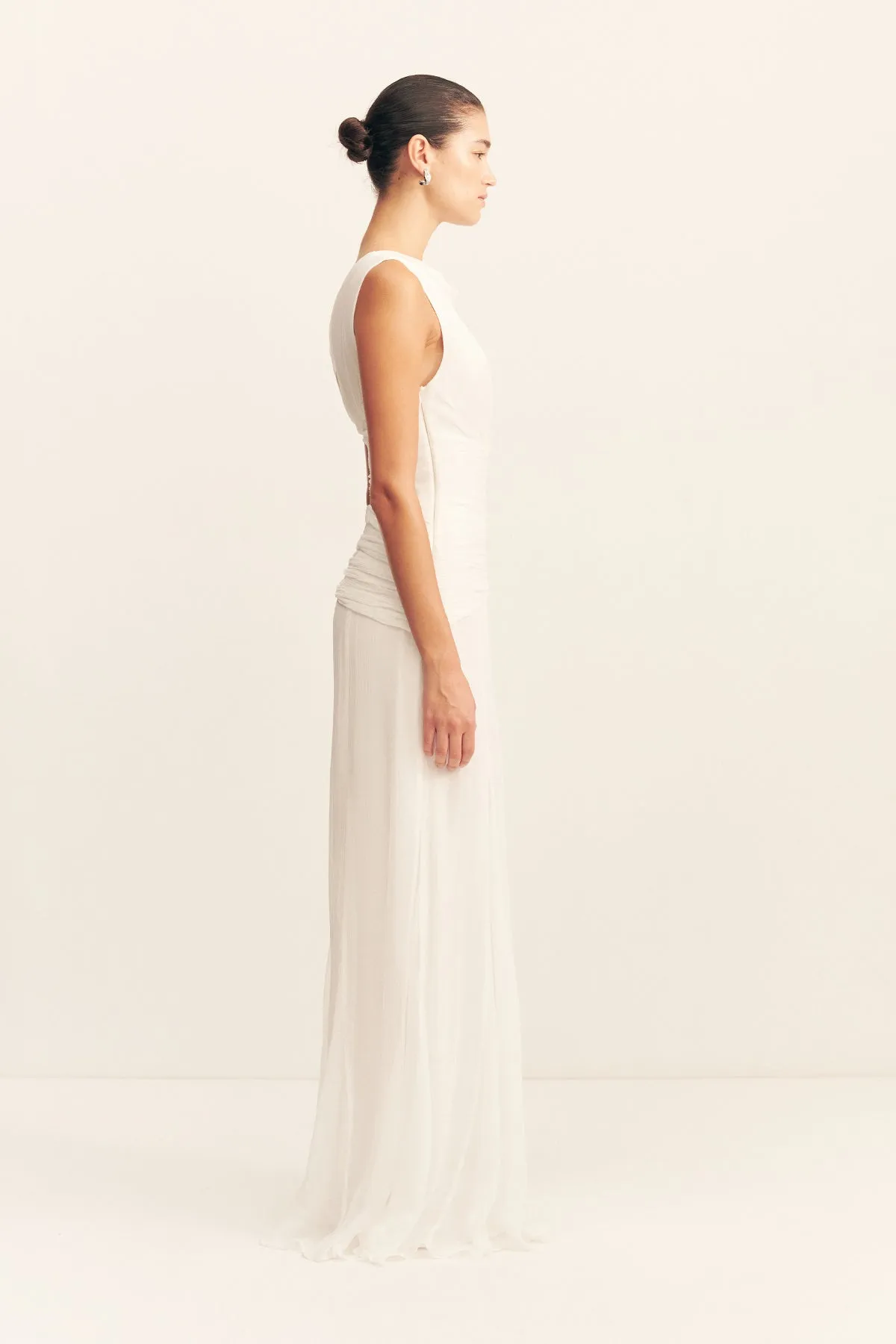 CLAUDE SIDE SPLIT MAXI DRESS - IVORY sold by Shona Joy product image thumbnail 4