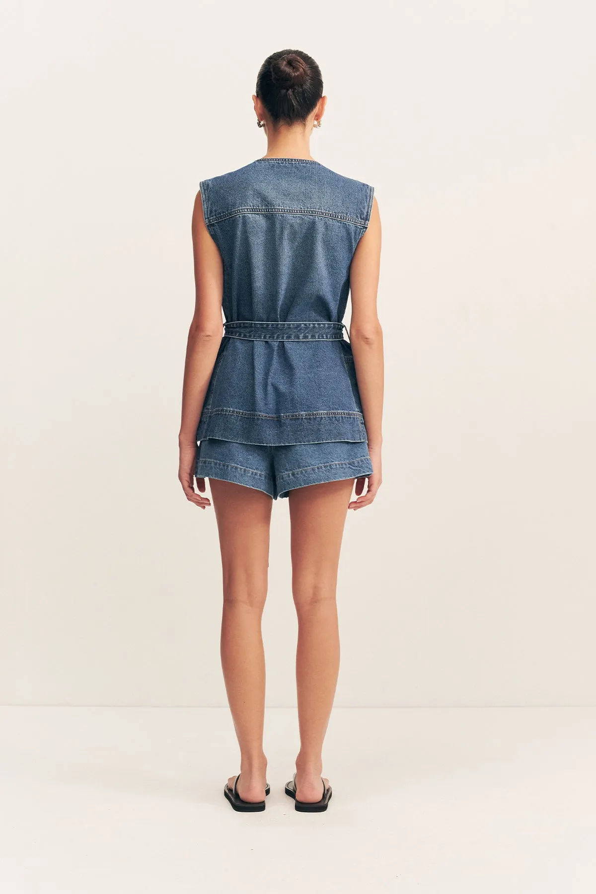 RAQUEL TIE TOP - VINTAGE BLUE sold by Shona Joy product image thumbnail 5