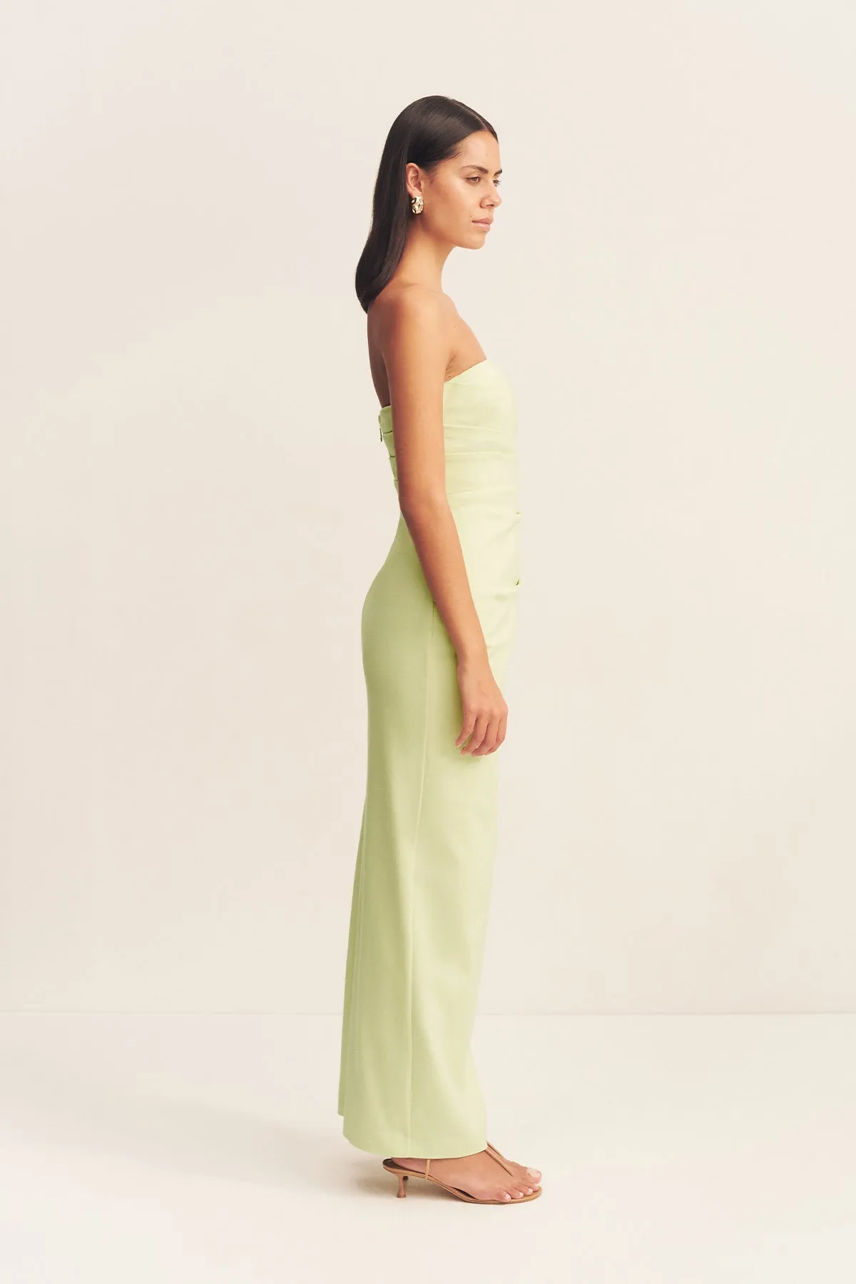 LANI STRAPLESS DRAPED MAXI DRESS - PISTACHIO sold by Shona Joy product image thumbnail 4