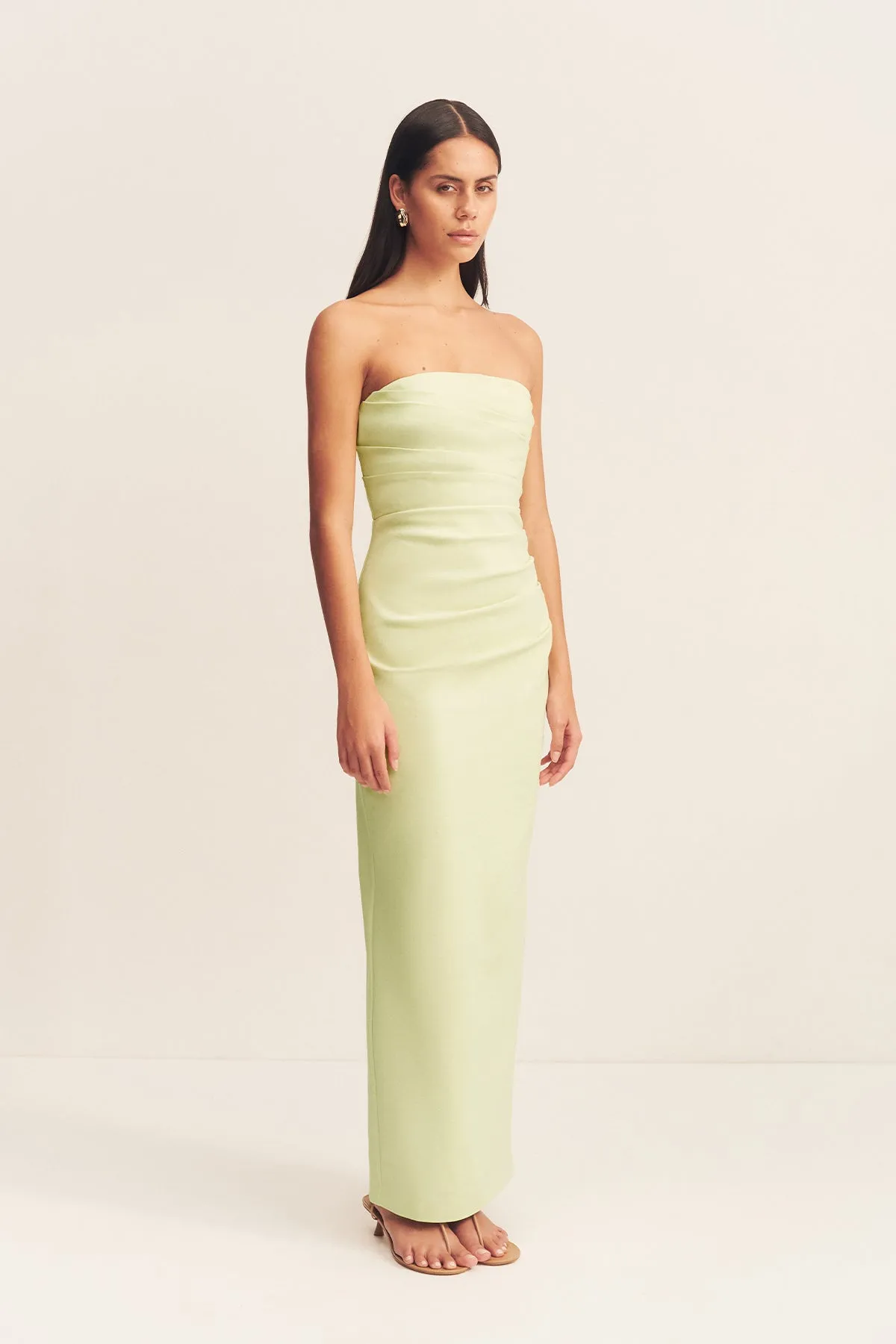 LANI STRAPLESS DRAPED MAXI DRESS - PISTACHIO sold by Shona Joy product image thumbnail 3