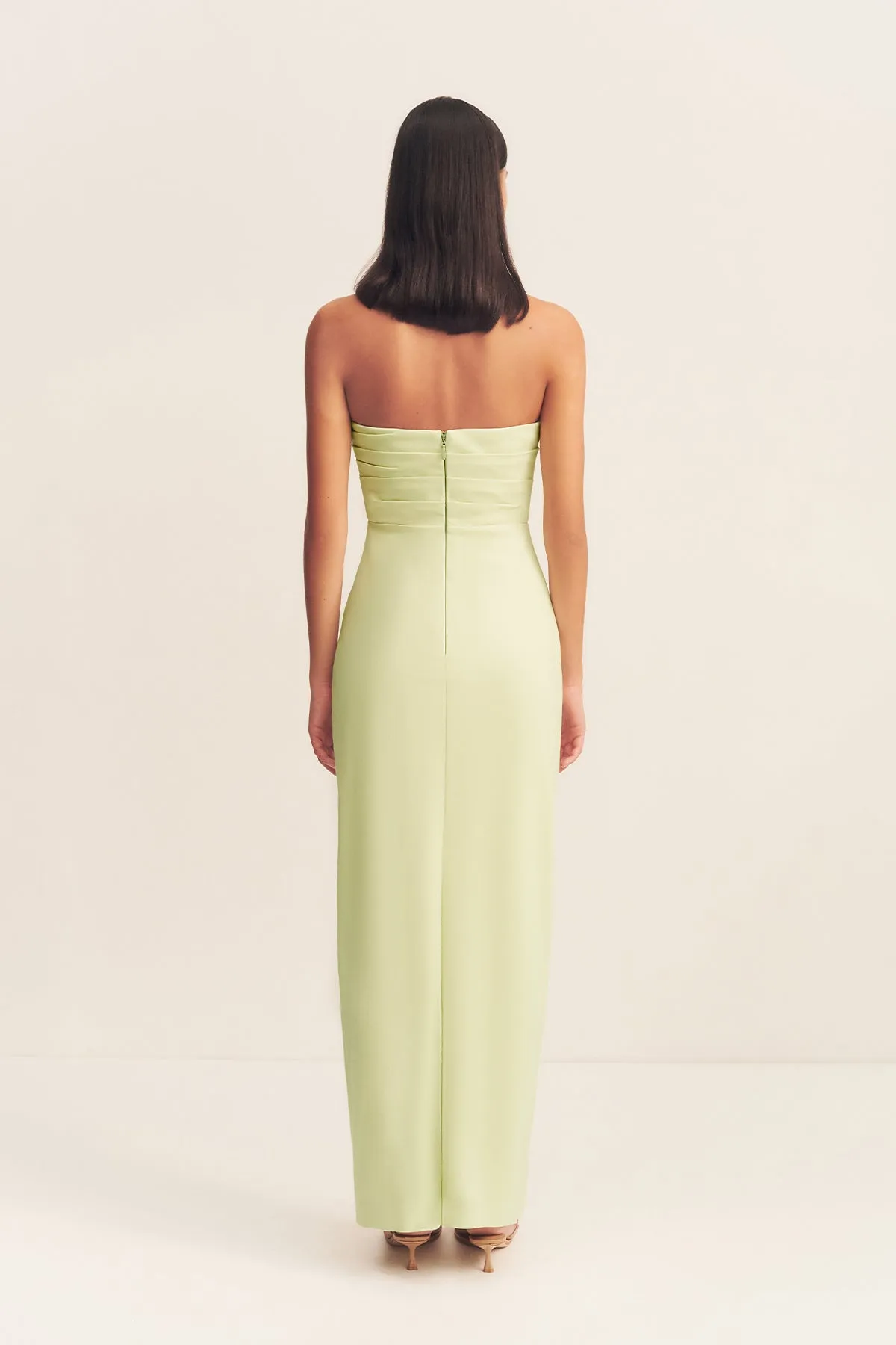LANI STRAPLESS DRAPED MAXI DRESS - PISTACHIO sold by Shona Joy product image thumbnail 5