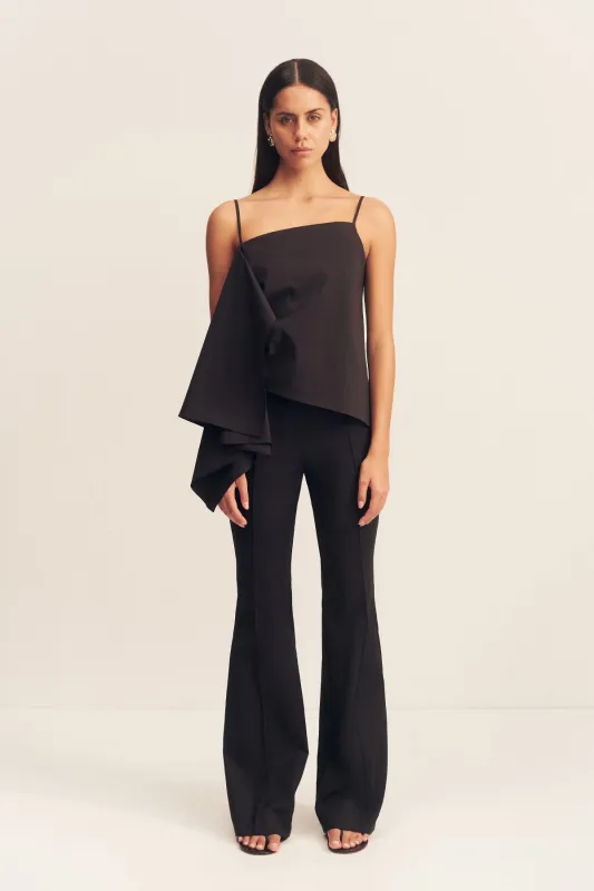 CAMPBELL SCULPTURAL CAMI - BLACK made by Shona Joy