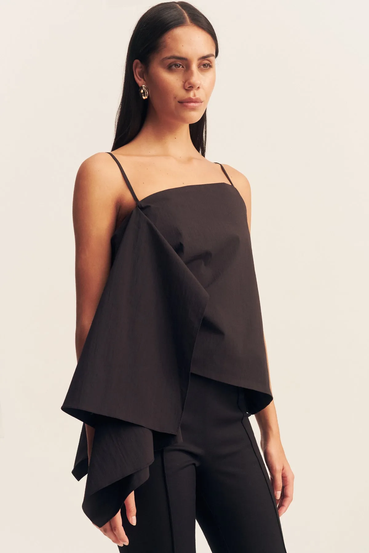 CAMPBELL SCULPTURAL CAMI - BLACK sold by Shona Joy product image thumbnail 2