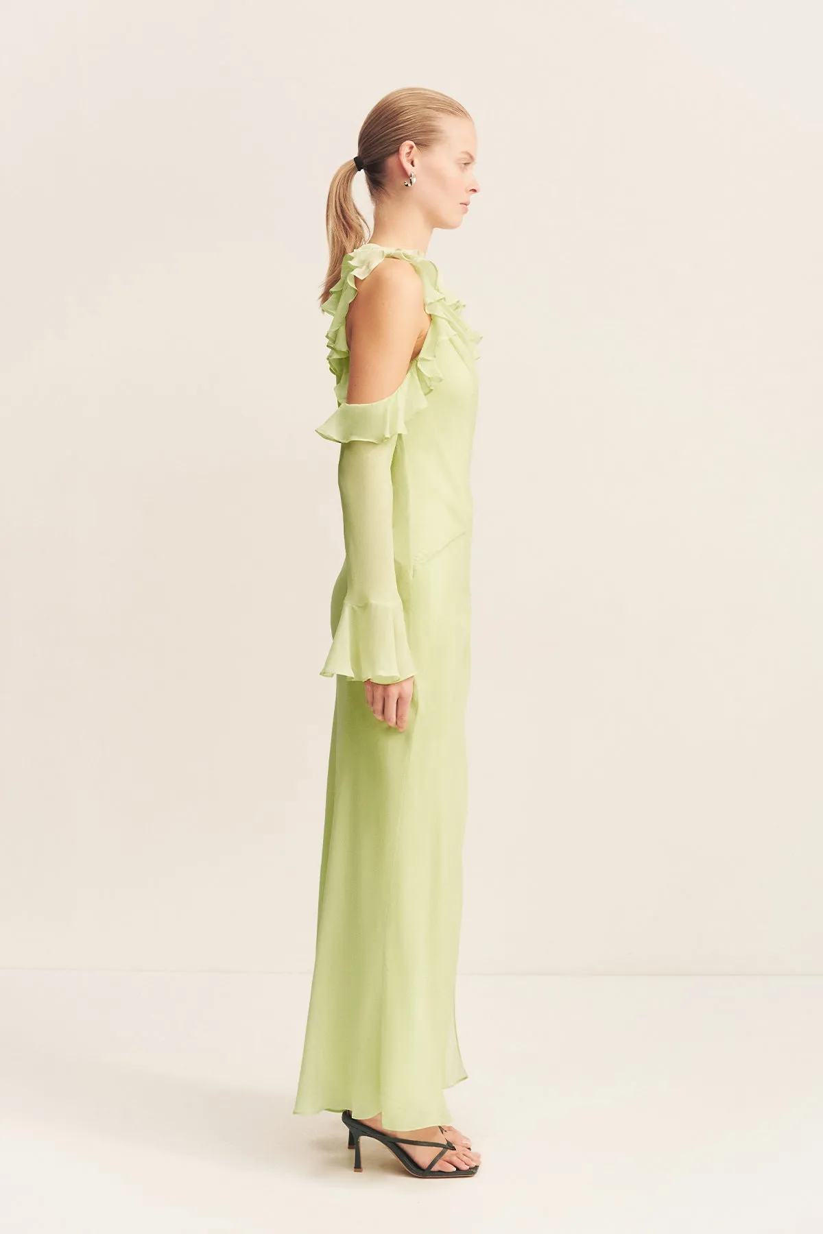 TORRES LONG SLEEVE RUFFLE MAXI DRESS - MARGARITA sold by Shona Joy product image thumbnail 4