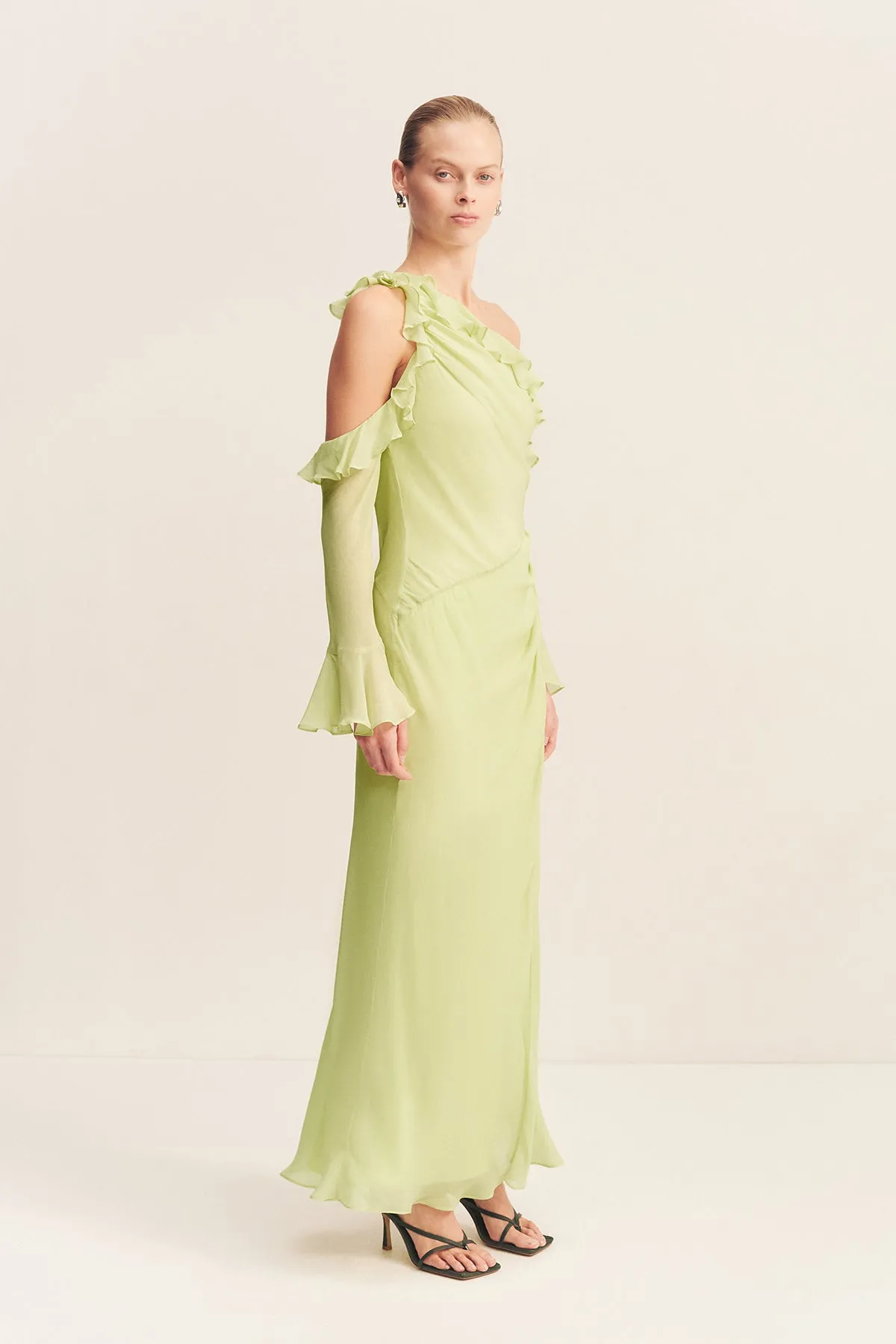 TORRES LONG SLEEVE RUFFLE MAXI DRESS - MARGARITA sold by Shona Joy product image thumbnail 3