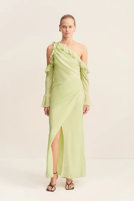 TORRES LONG SLEEVE RUFFLE MAXI DRESS - MARGARITA made by Shona Joy