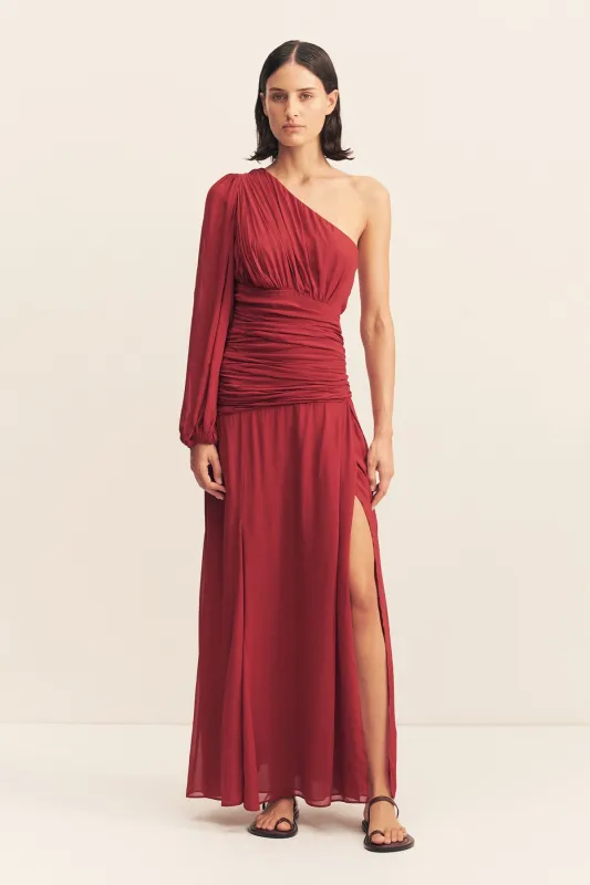 ROWE SIDE SPLIT MAXI DRESS - SANGRIA sold by Shona Joy