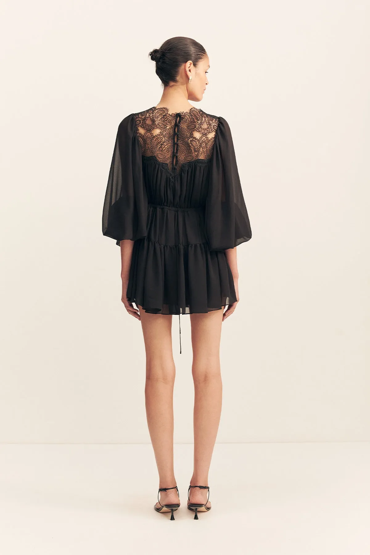 EMORY LONG SLEEVE MINI DRESS - BLACK sold by Shona Joy product image thumbnail 5