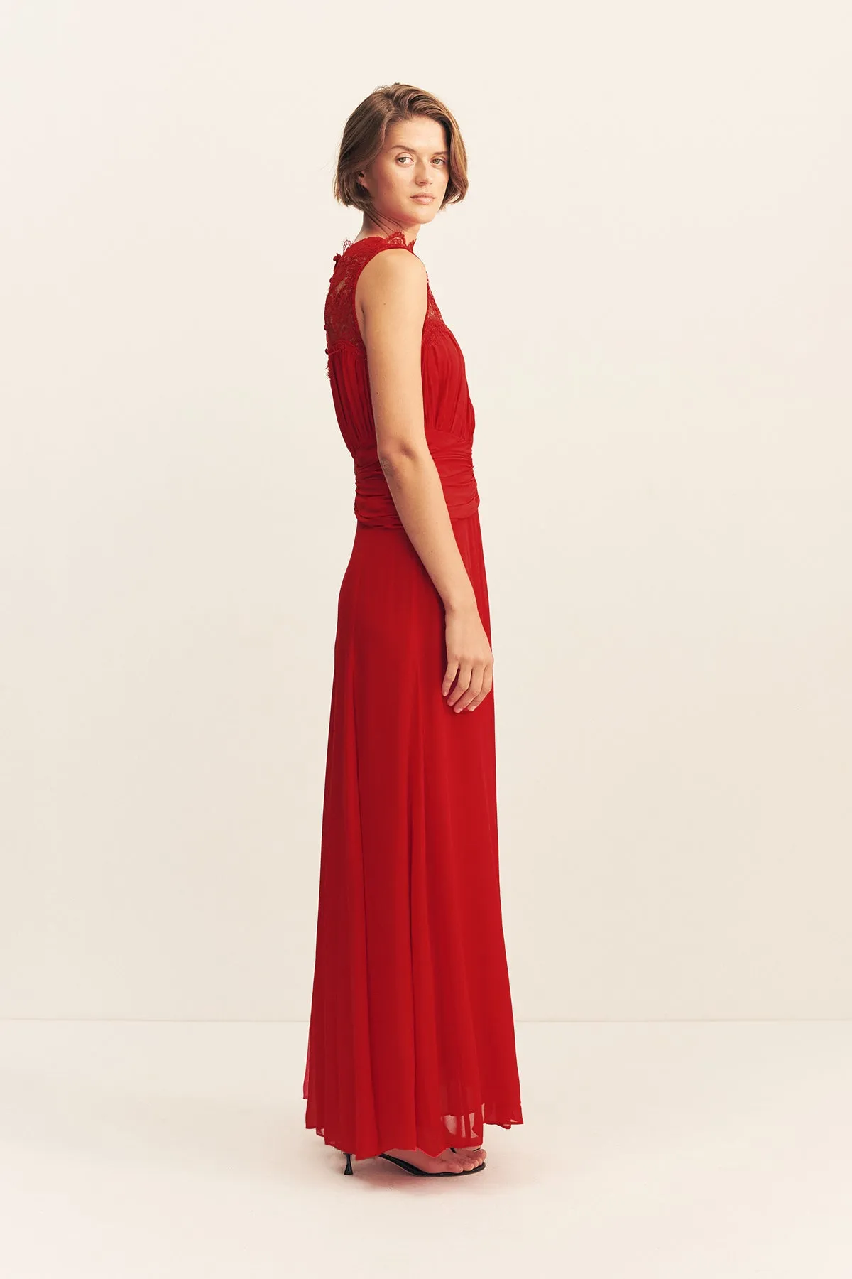 EMORY LACE SLEEVELESS MAXI DRESS - CHILLI sold by Shona Joy product image thumbnail 4