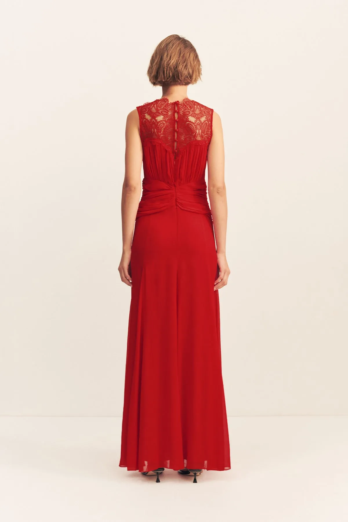 EMORY LACE SLEEVELESS MAXI DRESS - CHILLI sold by Shona Joy product image thumbnail 5