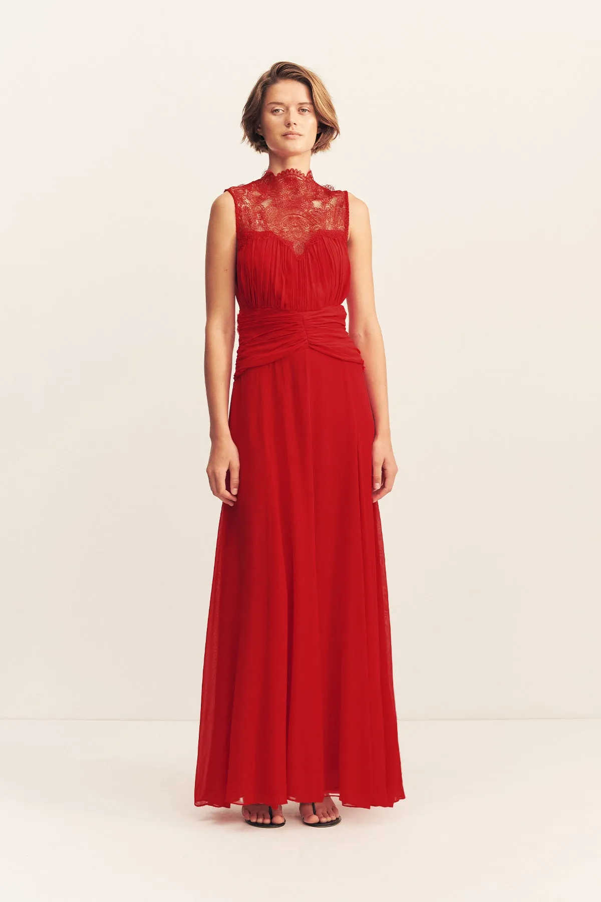 EMORY LACE SLEEVELESS MAXI DRESS - CHILLI sold by Shona Joy