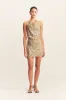 BRIA MINI SKIRT - GOLD sold by Shona Joy