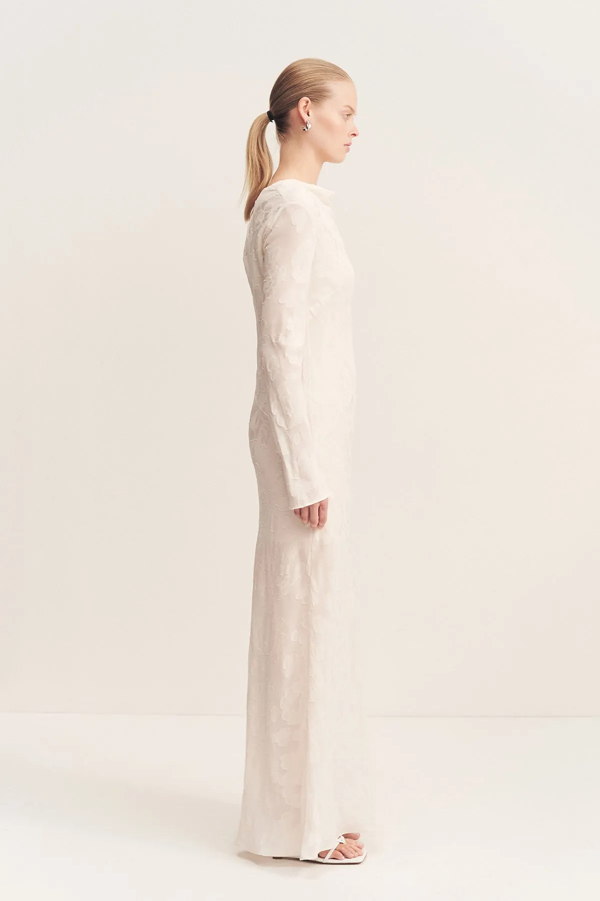 BOWERY LONG SLEEVE MAXI DRESS - MILK sold by Shona Joy product image thumbnail 4
