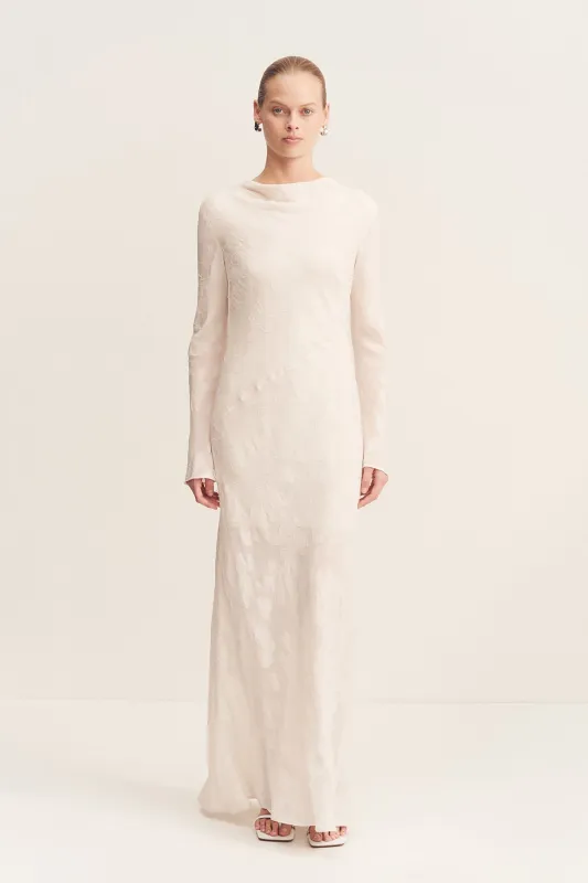 BOWERY LONG SLEEVE MAXI DRESS - MILK sold by Shona Joy