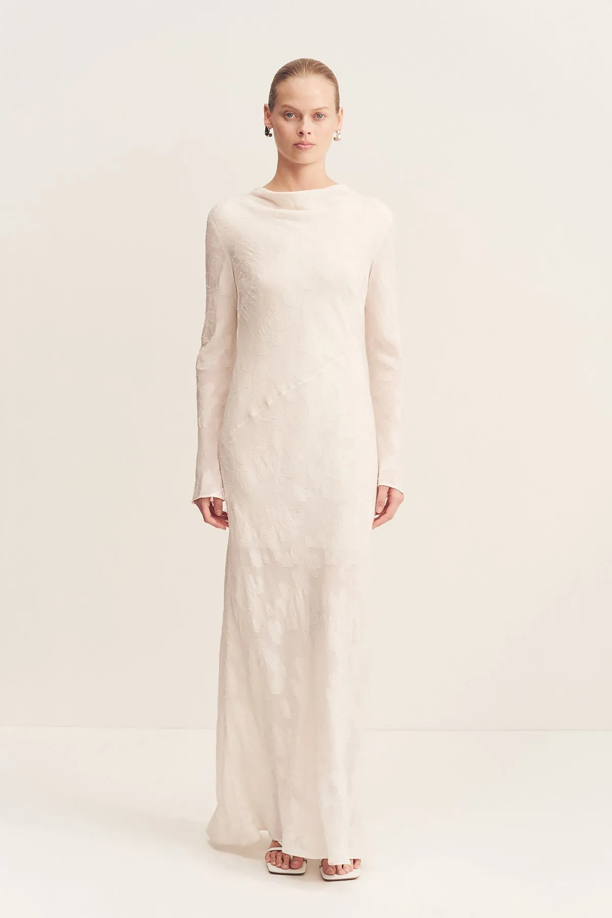 BOWERY LONG SLEEVE MAXI DRESS - MILK sold by Shona Joy