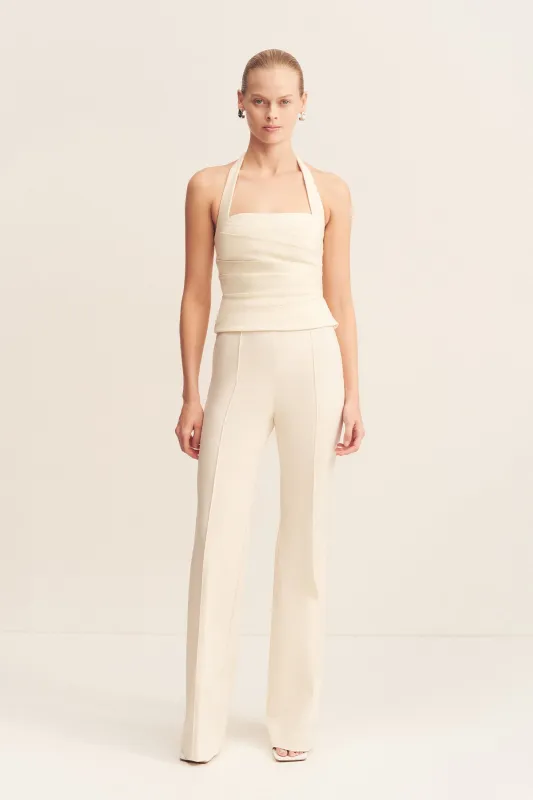 LANI DRAPED HALTER TOP - RICE sold by Shona Joy