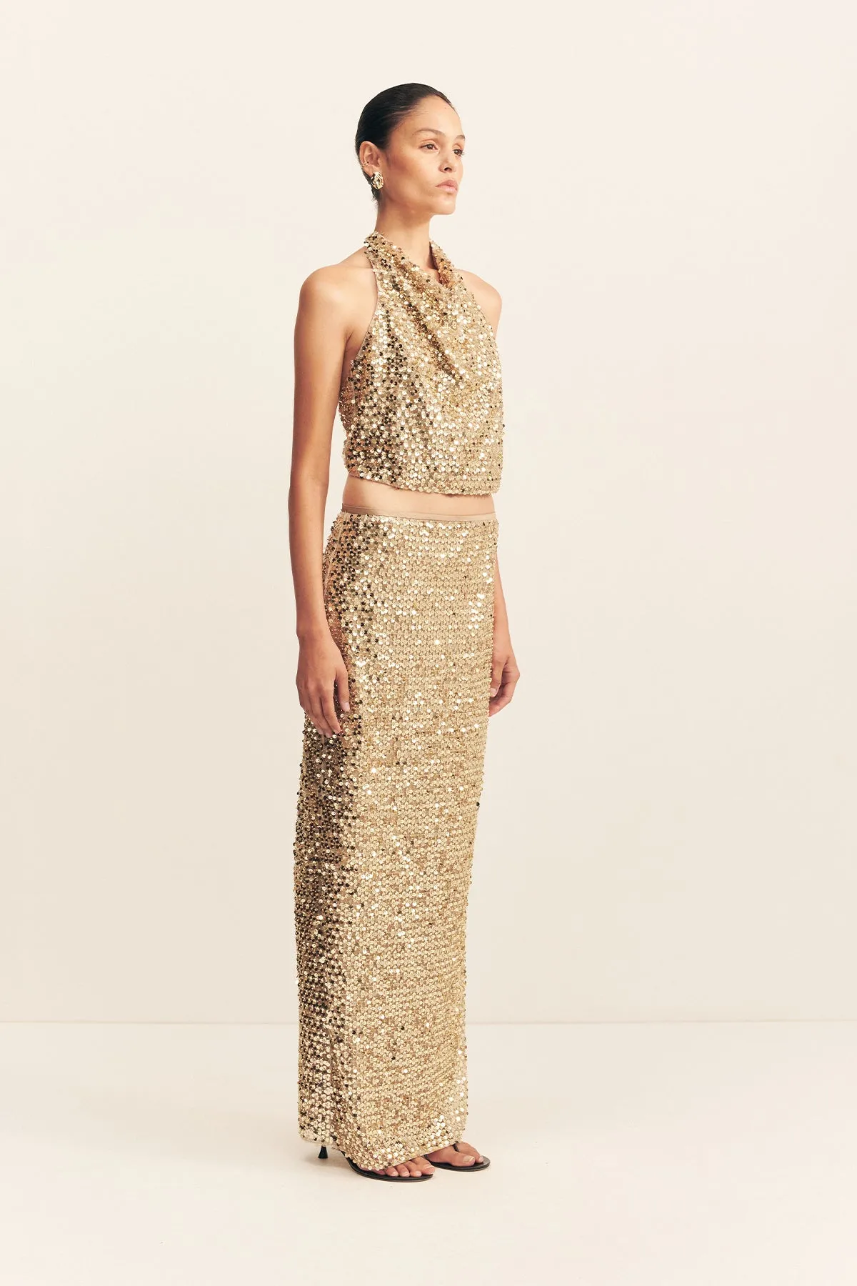 BRIA MAXI SKIRT - GOLD sold by Shona Joy product image thumbnail 3