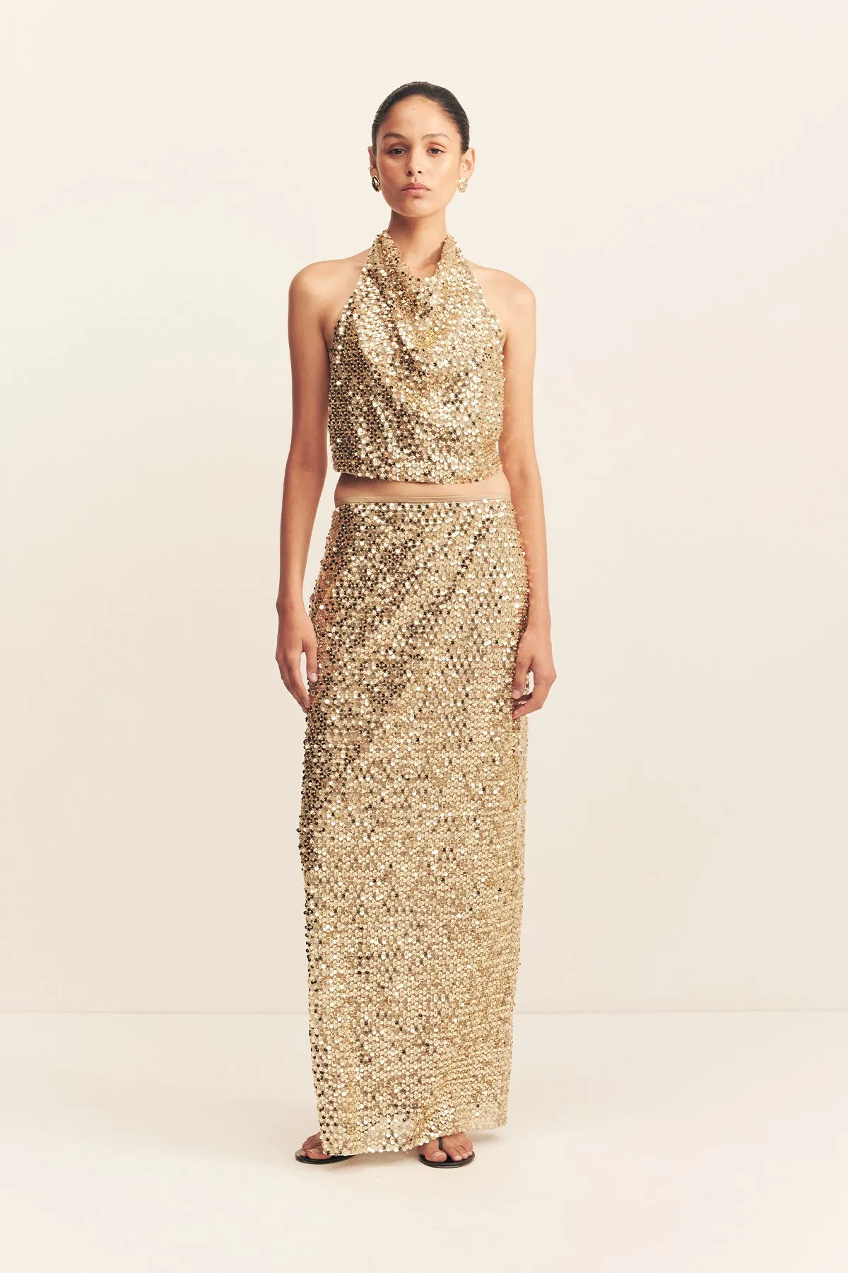 BRIA MAXI SKIRT - GOLD sold by Shona Joy