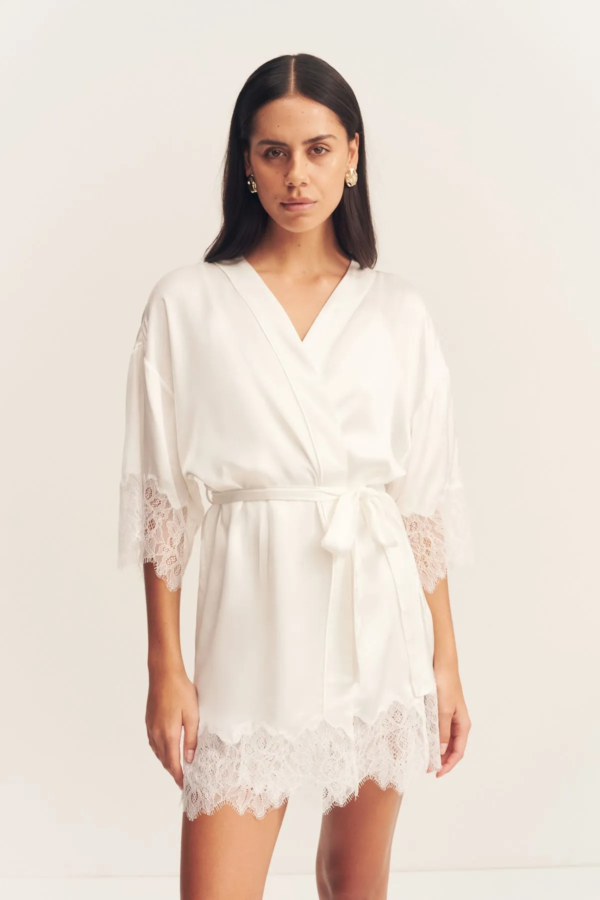 LUSTRE LACE ROBE - IVORY sold by Shona Joy product image thumbnail 2