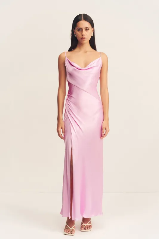 LA LUNE COWL NECK MIDI DRESS - PEONY sold by Shona Joy