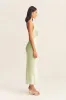 LA LUNE PLUNGED CROSS BACK MIDI DRESS - KEY LIME sold by Shona Joy