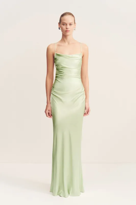 LA LUNE LACE BACK MAXI DRESS - KEY LIME sold by Shona Joy
