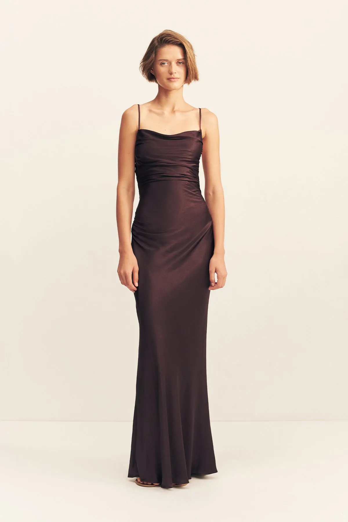LA LUNE LACE BACK MAXI DRESS - ESPRESSO sold by Shona Joy
