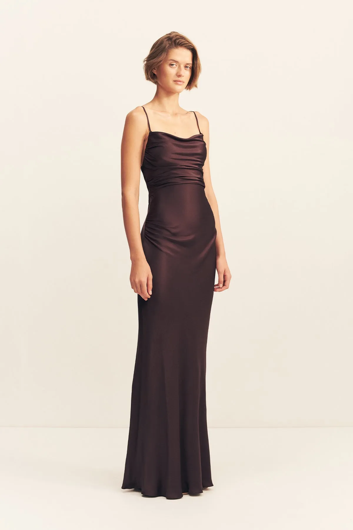 LA LUNE LACE BACK MAXI DRESS - ESPRESSO sold by Shona Joy product image thumbnail 3