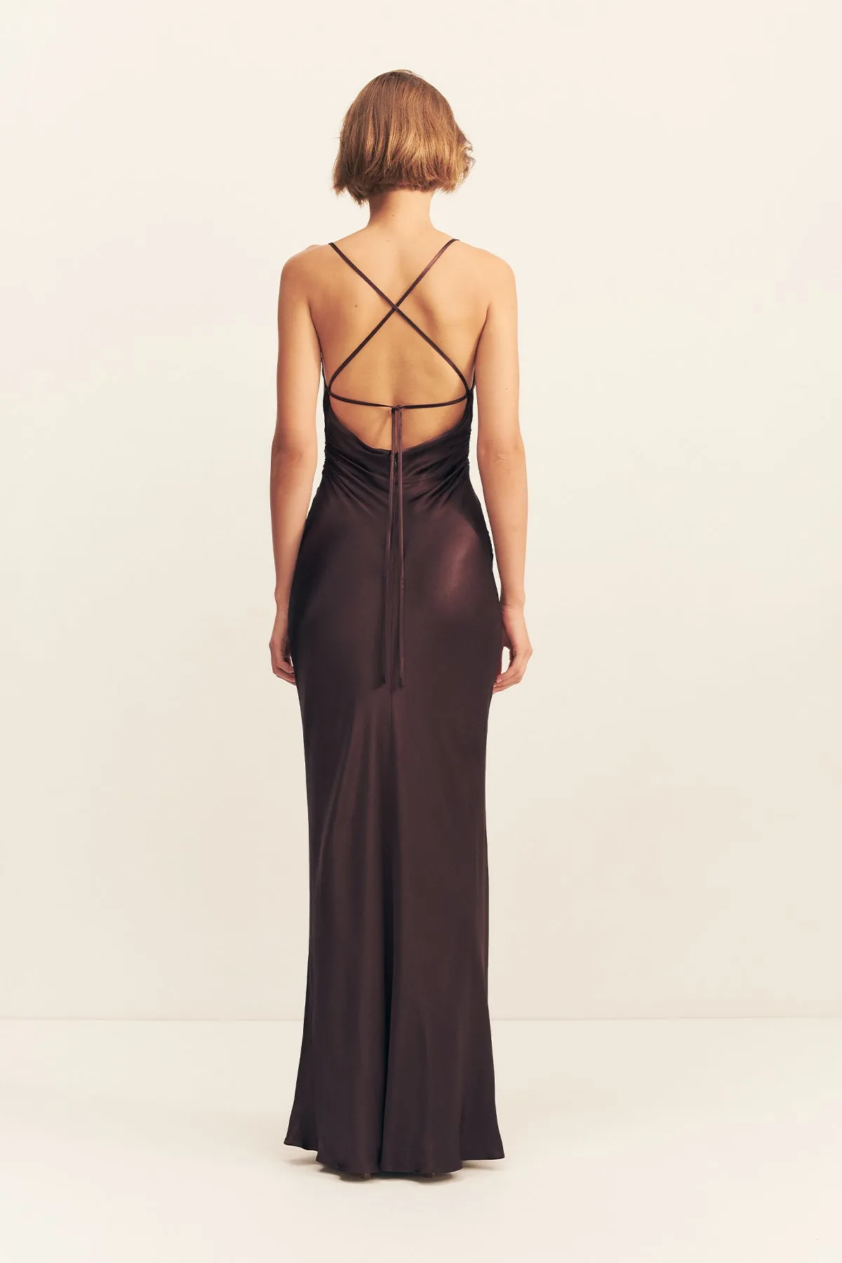 LA LUNE LACE BACK MAXI DRESS - ESPRESSO sold by Shona Joy product image thumbnail 5
