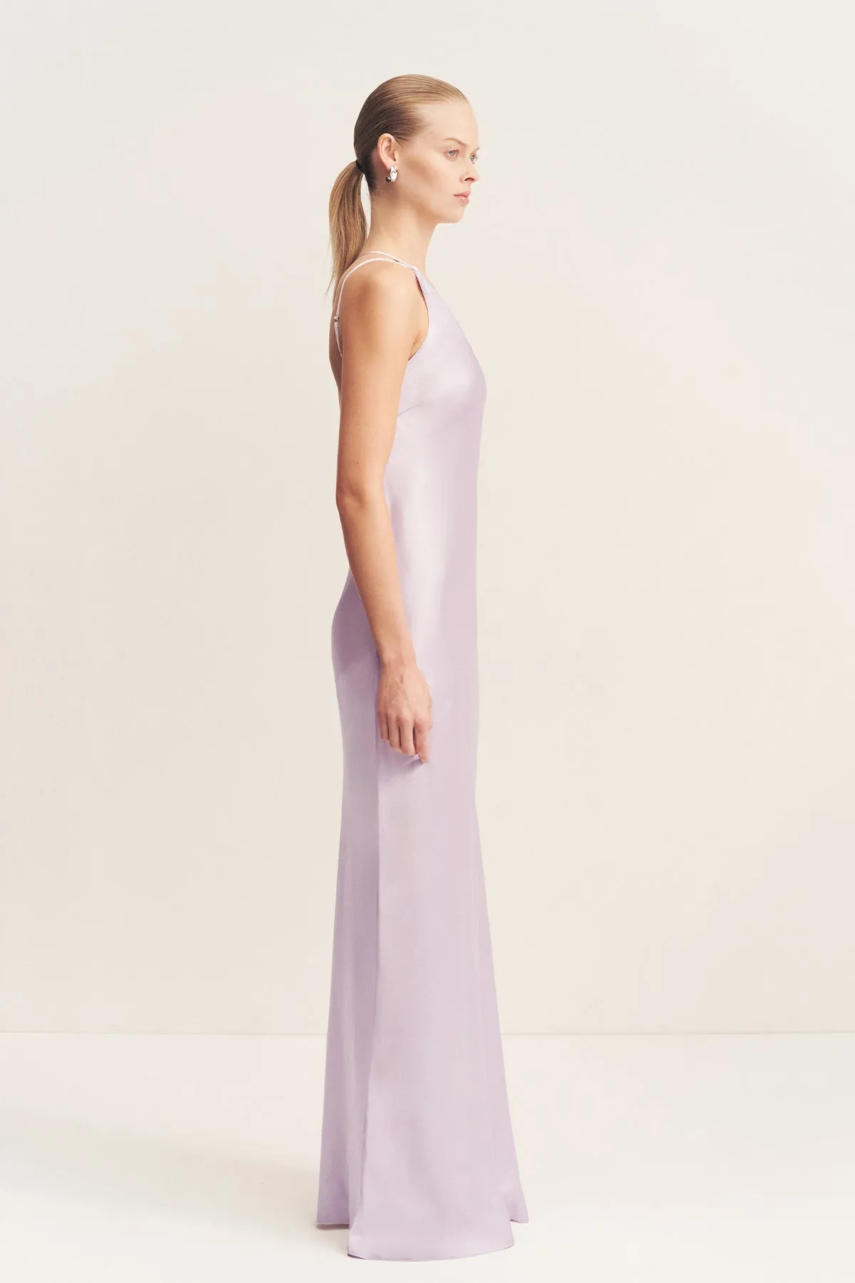 LA LUNE ONE SHOULDER COWL BACK MAXI DRESS - LILAC sold by Shona Joy product image thumbnail 4