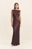 LA LUNE COWL BACK MAXI DRESS - ESPRESSO sold by Shona Joy