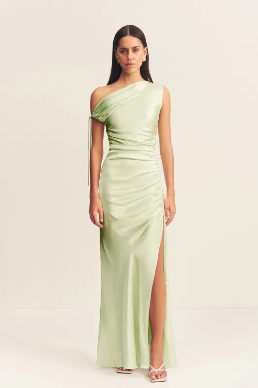 LA LUNE GATHERED MAXI DRESS - KEY LIME sold by Shona Joy