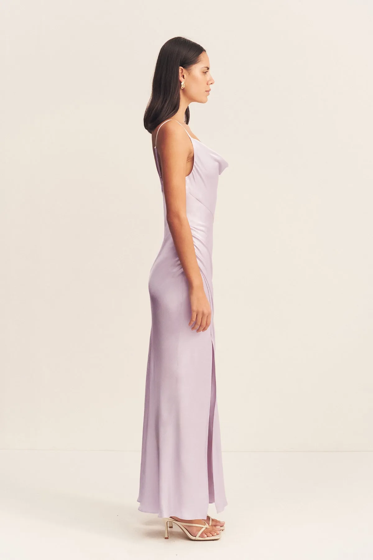 LA LUNE COWL NECK MIDI DRESS - LILAC sold by Shona Joy product image thumbnail 4